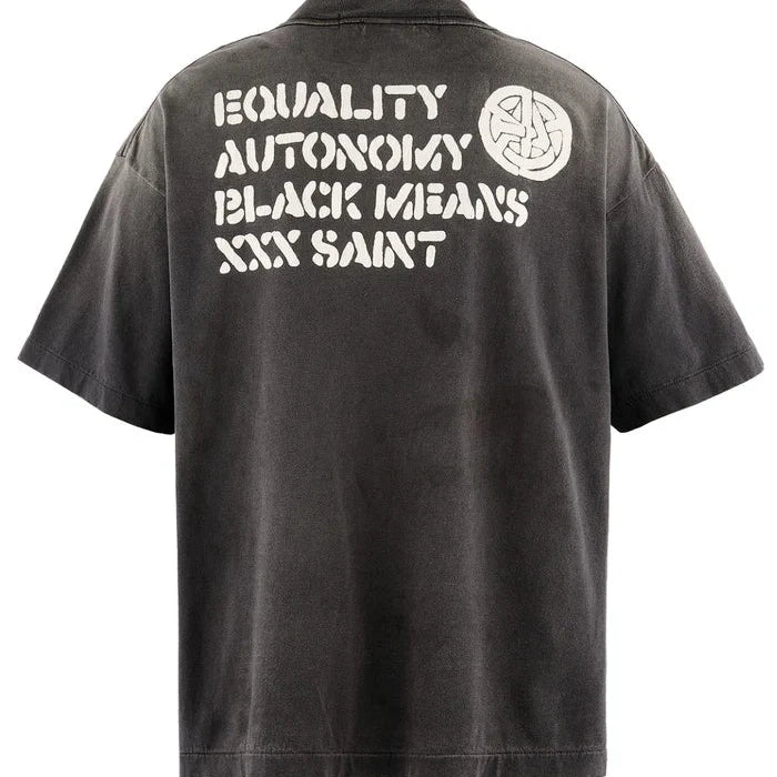 BKM_SS T-SHIRT/PEACE / BLK