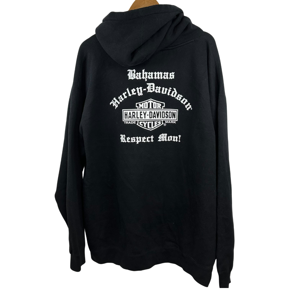 Harley-Davidson Eagle Flame Hoodie – Swarovski Custom – 3XL – Black