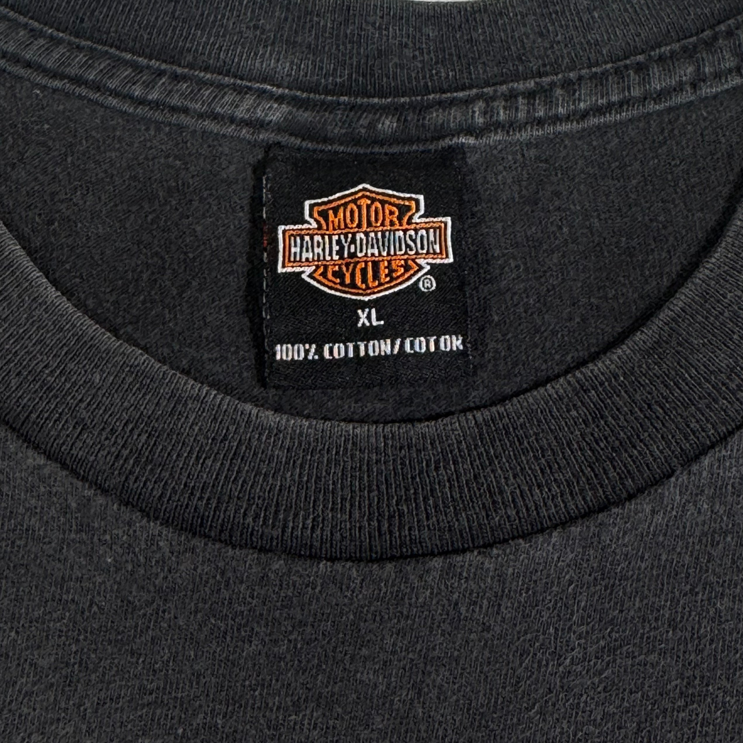 Vintage Harley-Davidson Flame Logo Shield Tee