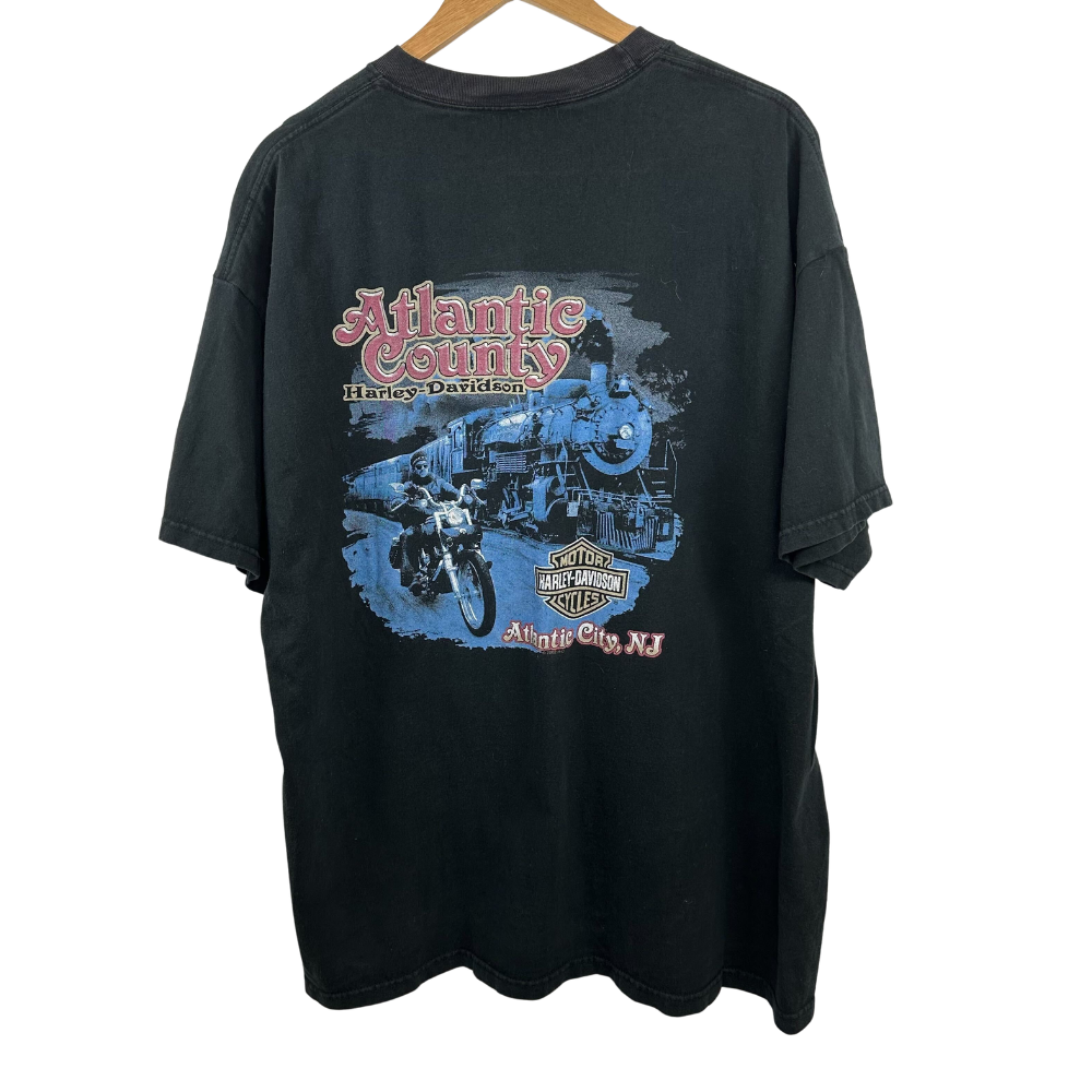 Harley-Davidson Flame Logo T-Shirt – Swarovski Custom – 2XL – Black