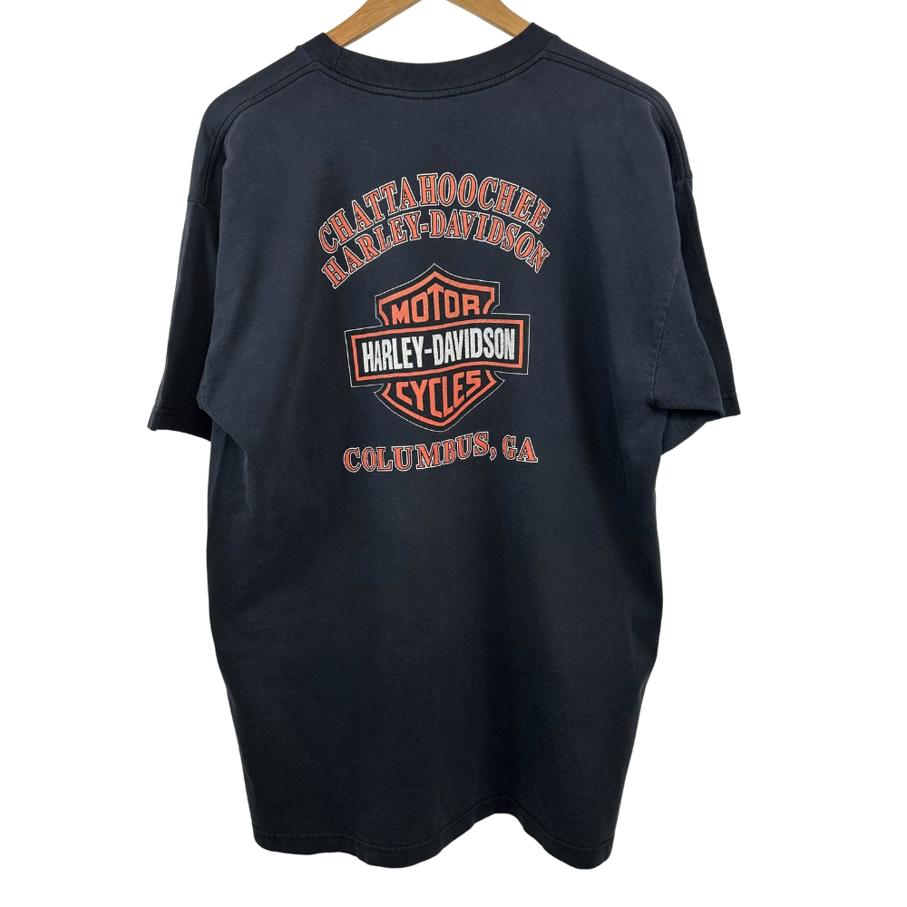 Harley-Davidson Tribal Skull T-Shirt – Swarovski Custom – XL – Black