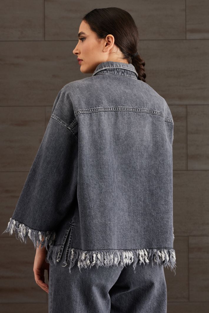 CANARIE Denim jacket with fringes