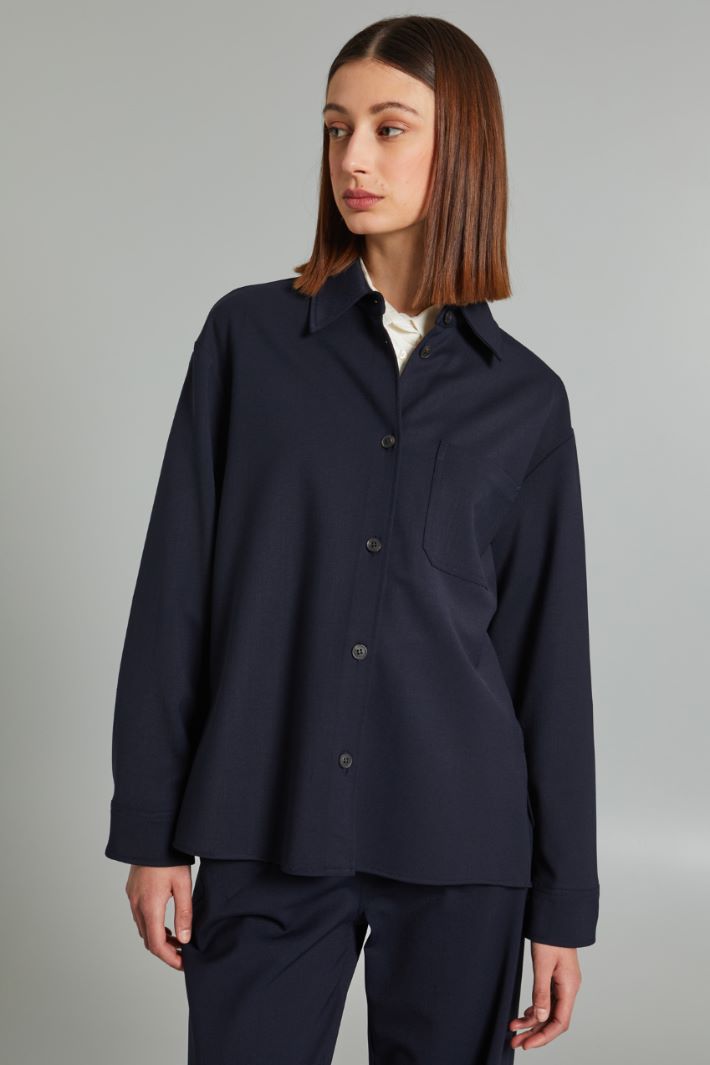 MAJORI Wool blend gabardine jacket