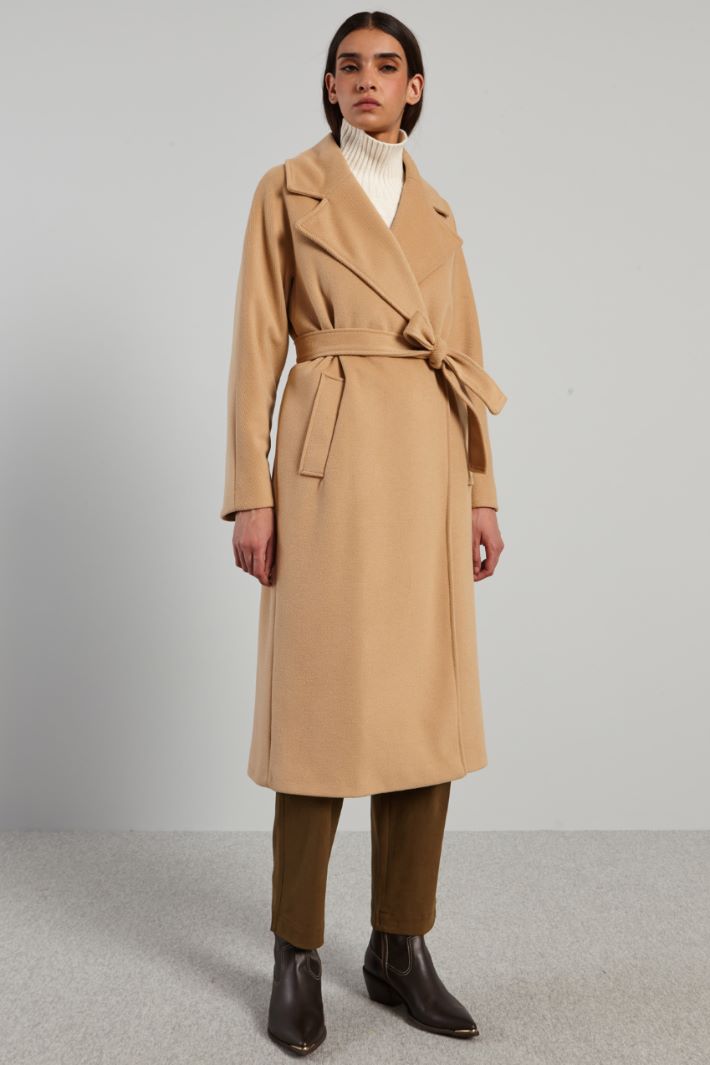 DIFFUSIONETESSILE/INTREND/ANTONIA/Jersey Fabric Coat/Camel