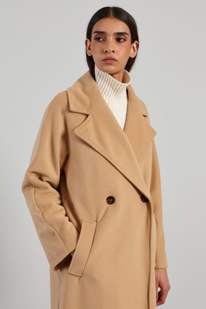 DIFFUSIONETESSILE/INTREND/ANTONIA/Jersey Fabric Coat/Camel