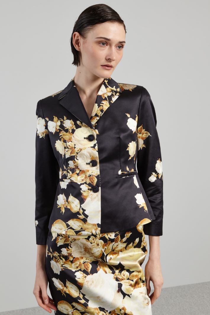 LORENA Printed duchesse blazer