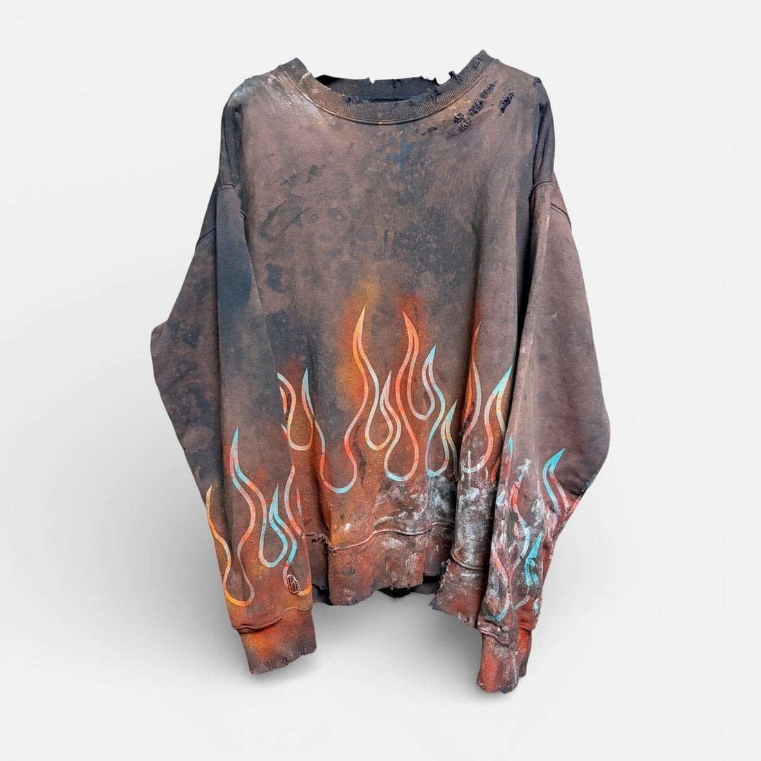Flame-print sweatshirt