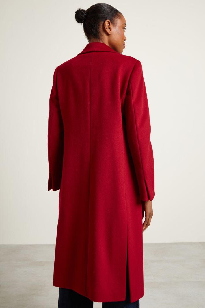 DIFFUSIONETESSILE/INTREND/RUNAWAY1/Long coat with belt/Dark red – AGEDD