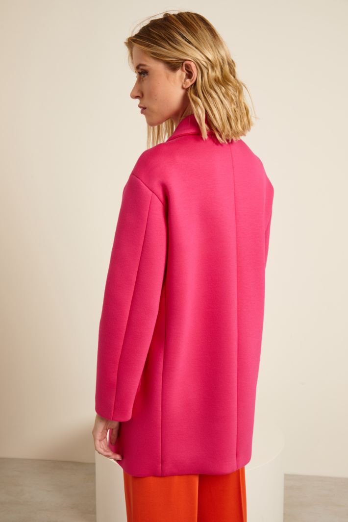 DIFFUSIONETESSILE/INTREND/WOMB/Compact jersey coat/Fuchsia