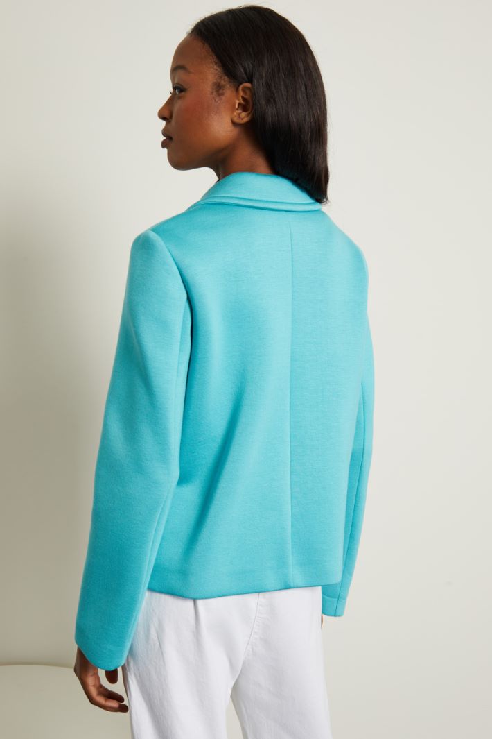 DIFFUSIONETESSILE/INTREND/ARMENIA/Compact jersey pea coat/Turquoise