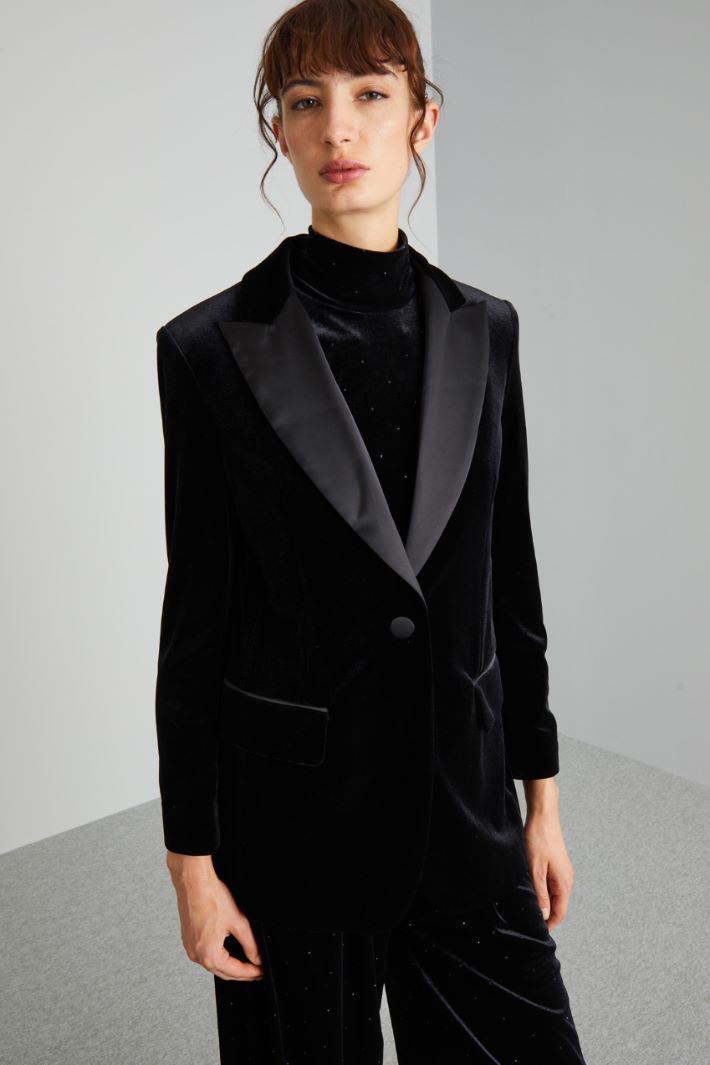 BETTY Velvet jersey blazer