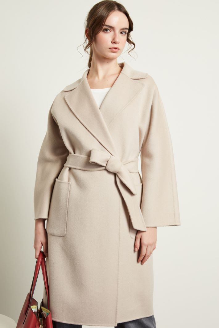 DIFFUSIONETESSILE/INTREND/1SELZ/Double wool coat/Beige