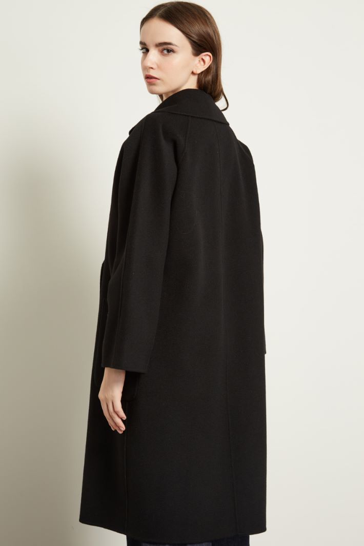 DIFFUSIONETESSILE/INTREND/1SELZ/Double wool coat/Black