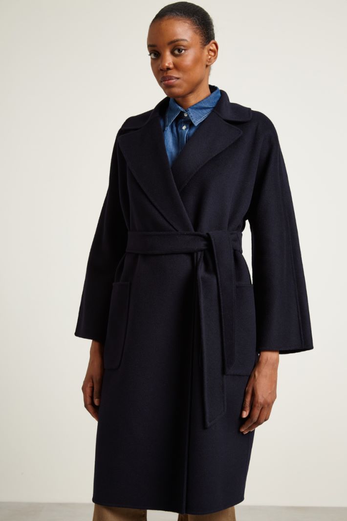 DIFFUSIONETESSILE/INTREND/1SELZ/Double wool coat/Night blue