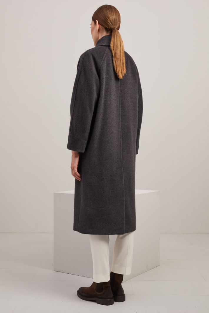 DIFFUSIONETESSILE/INTREND/6MORFEO/Double-breasted coat/Anthracite