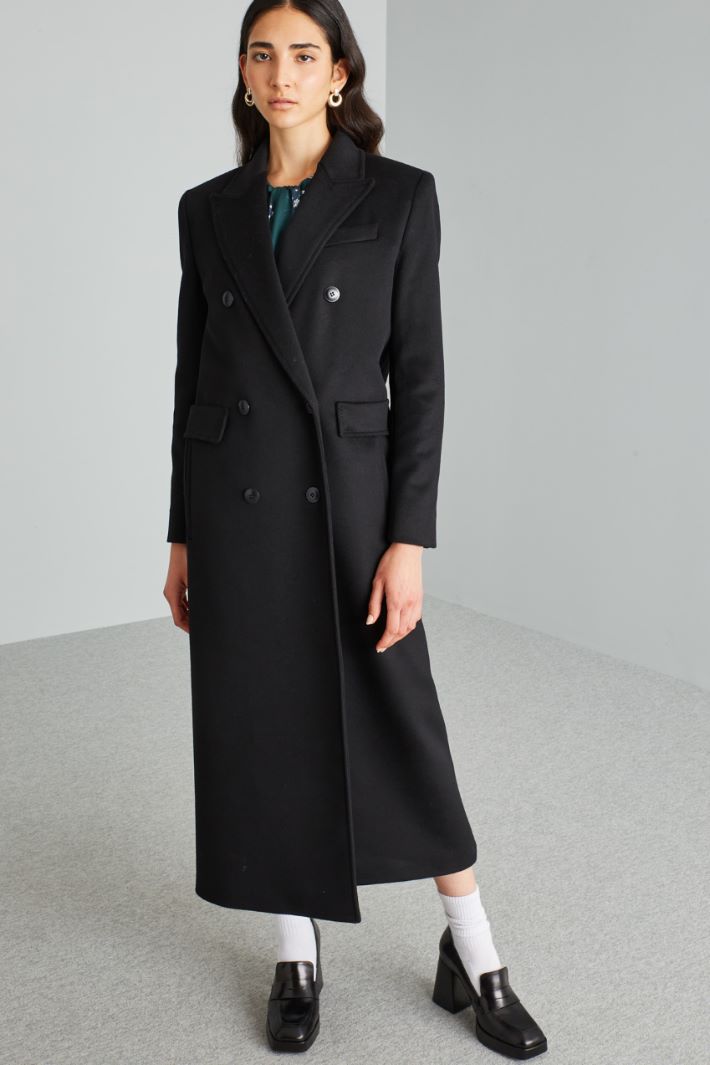 DIFFUSIONETESSILE/INTREND/2MACH/Double-breasted wool coat/Black – AGEDD