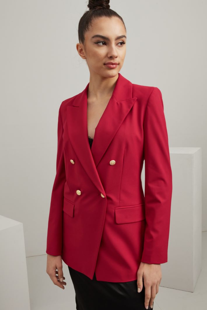 1ANGELO Double-breasted viscose blazer