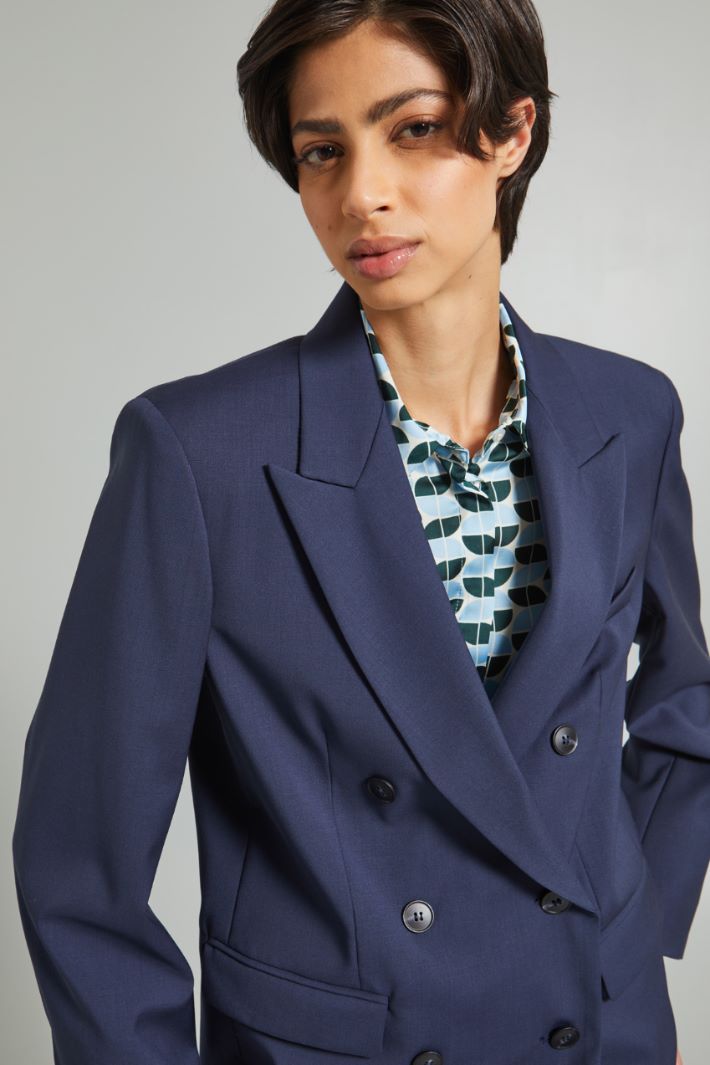 1YARDEN Double-breasted canvas blazer