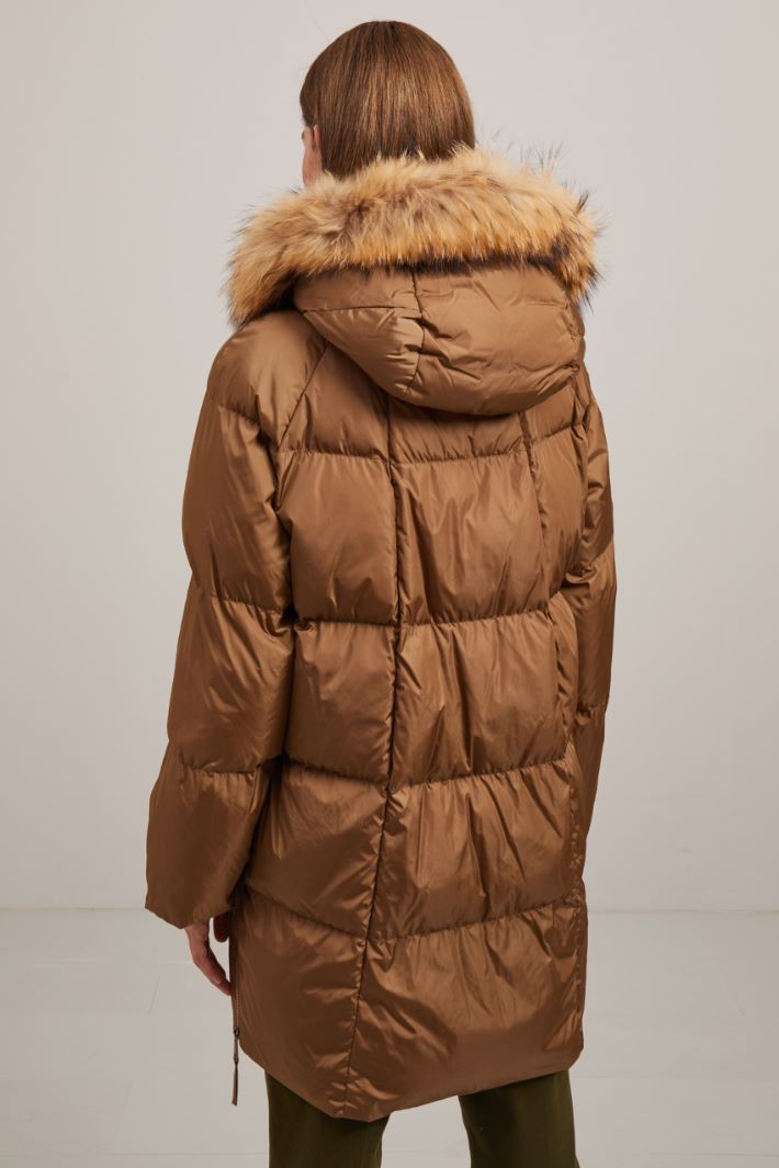 DIFFUSIONETESSILE/INTREND/2BEMBO/Padded with fur trim/CAMMELLO