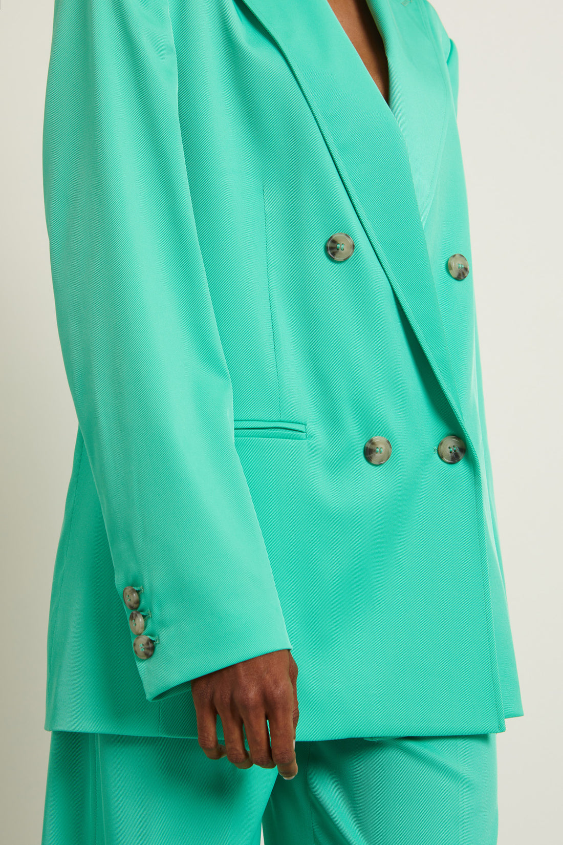 DIFFUSIONETESSILE/INTREND/CANDLE/Double-Breasted Blazer/Mint Green