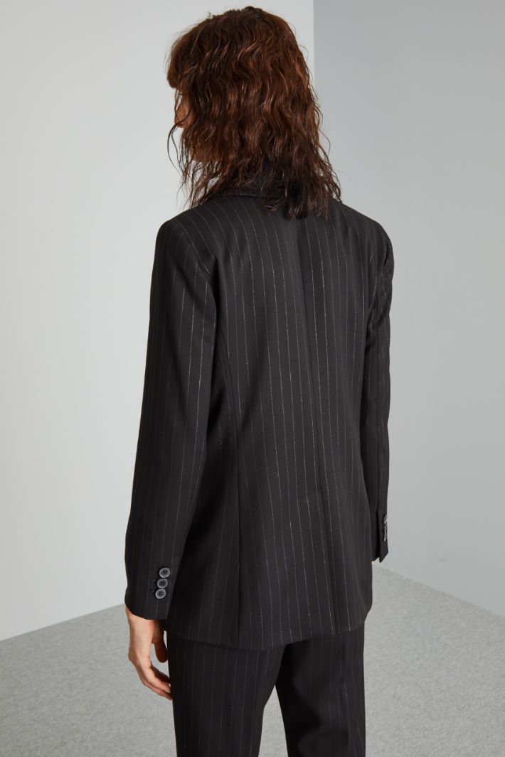 RADIUM Lame pinstripe blazer