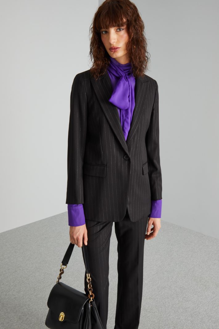 RADIUM Lame pinstripe blazer