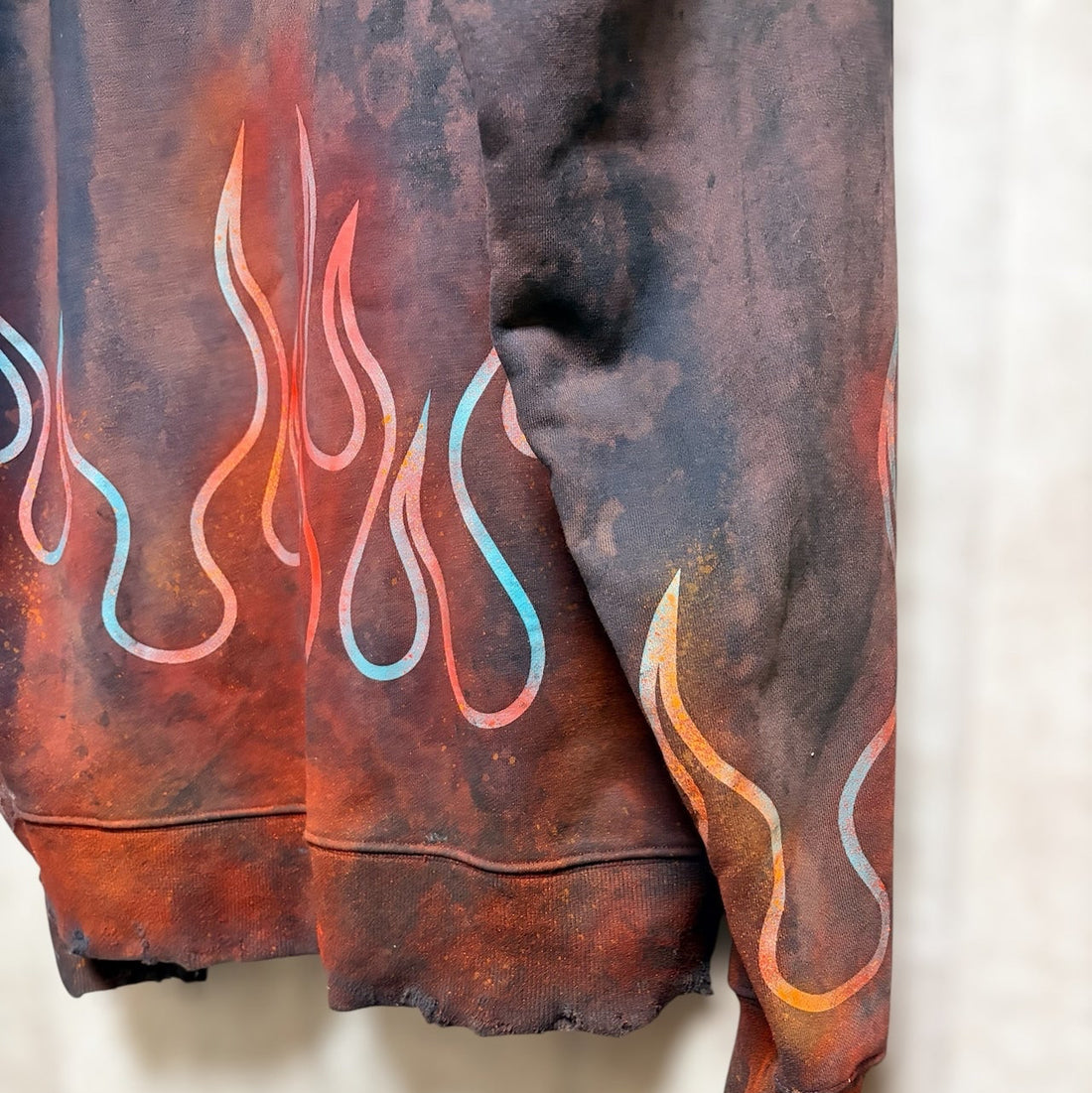 Flame-print sweatshirt