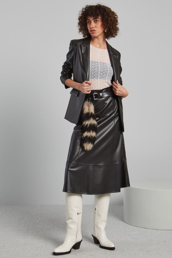 FOX Faux leather blazer