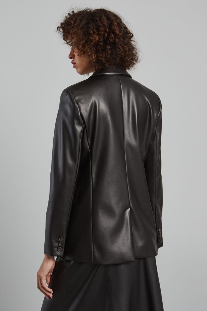 FOX Faux leather blazer