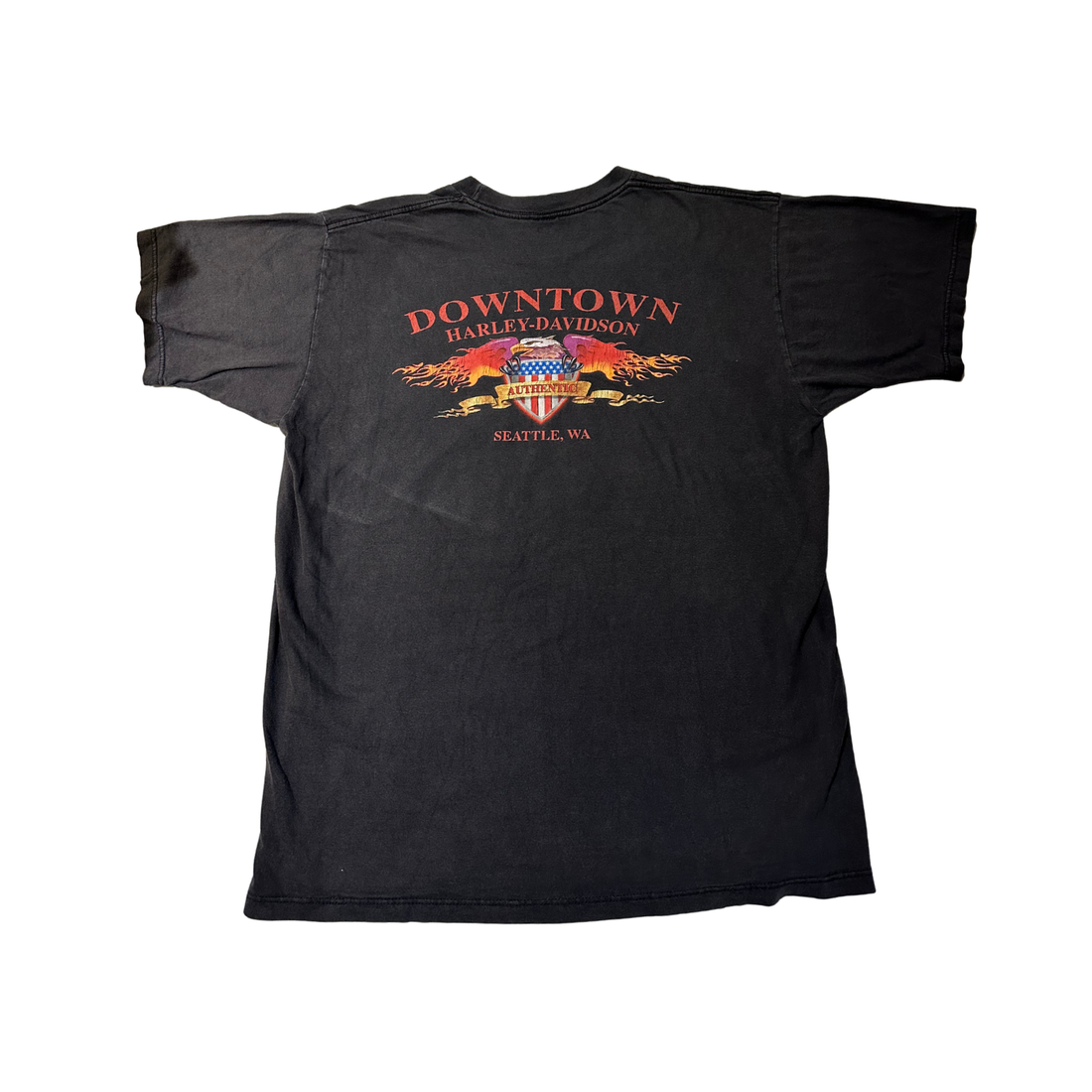 Vintage Harley-Davidson Flame Logo Shield Tee