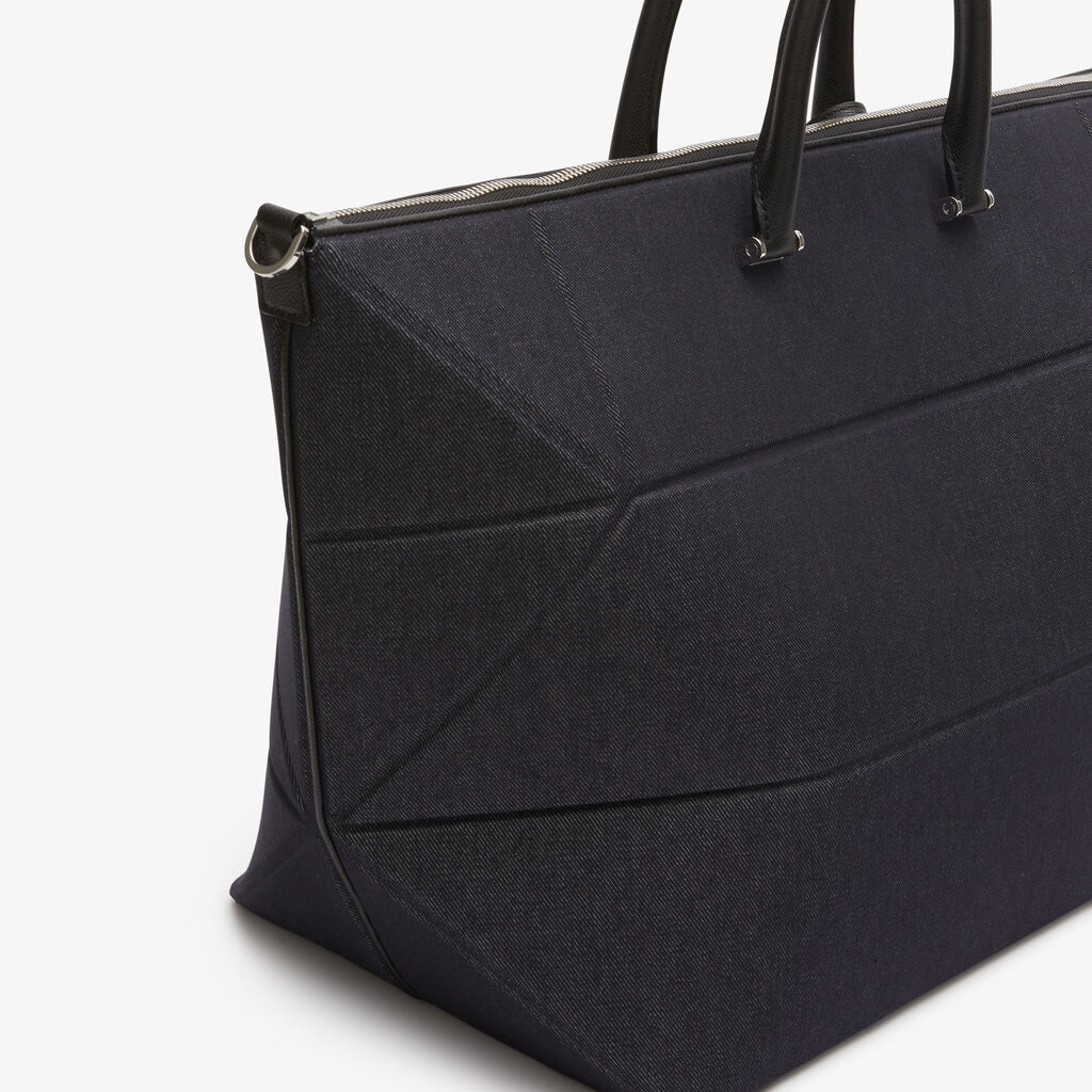 Denim Polyhedral Weekender Travel Bag