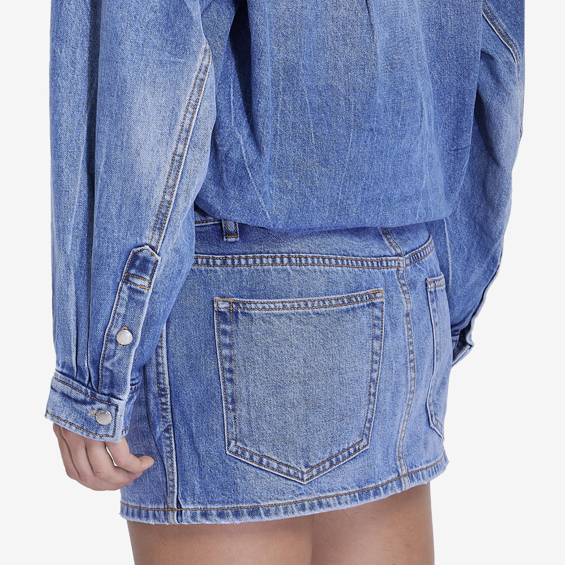 Denim mini dress