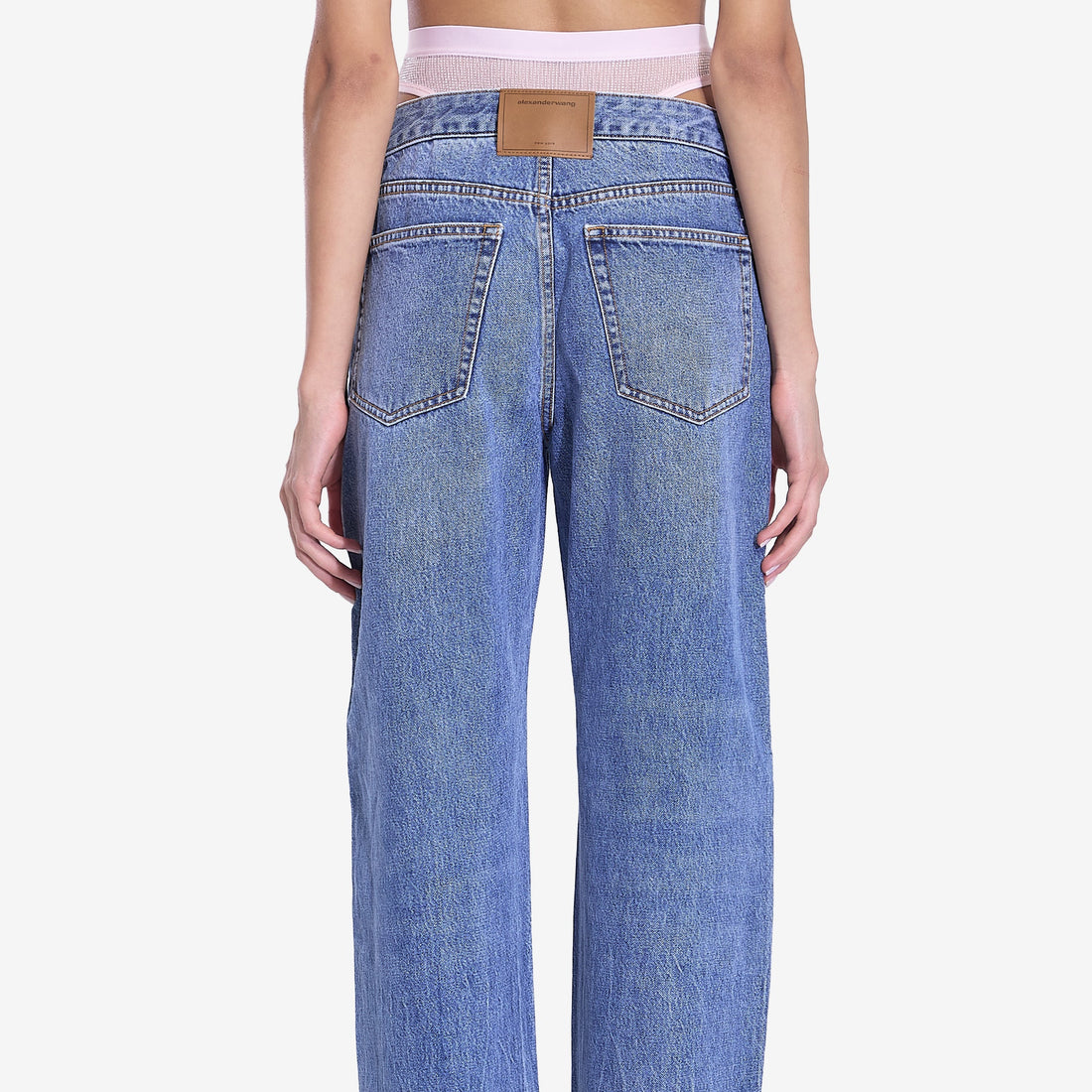 Pre-styled underwear jeans