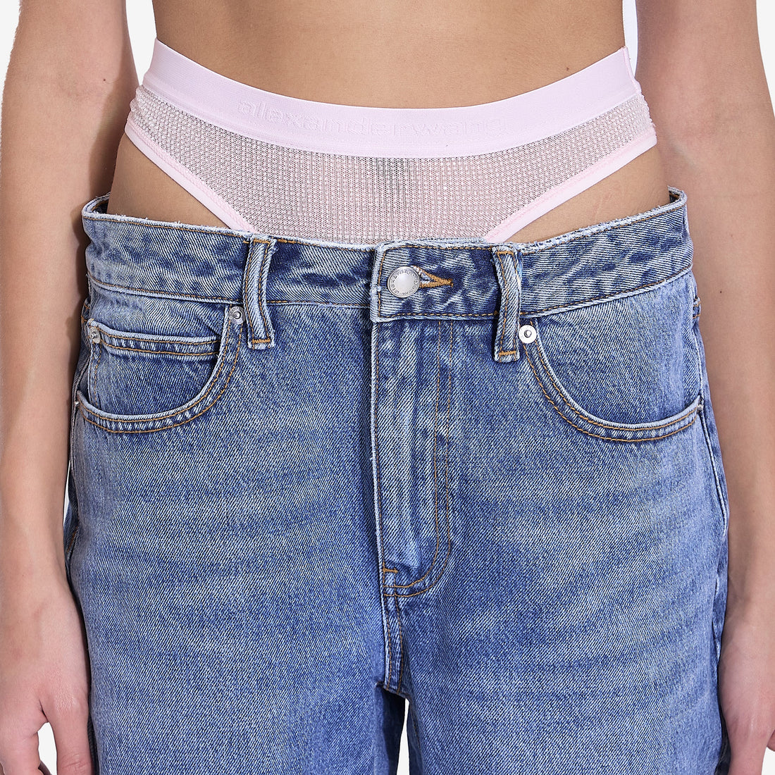 Pre-styled underwear jeans