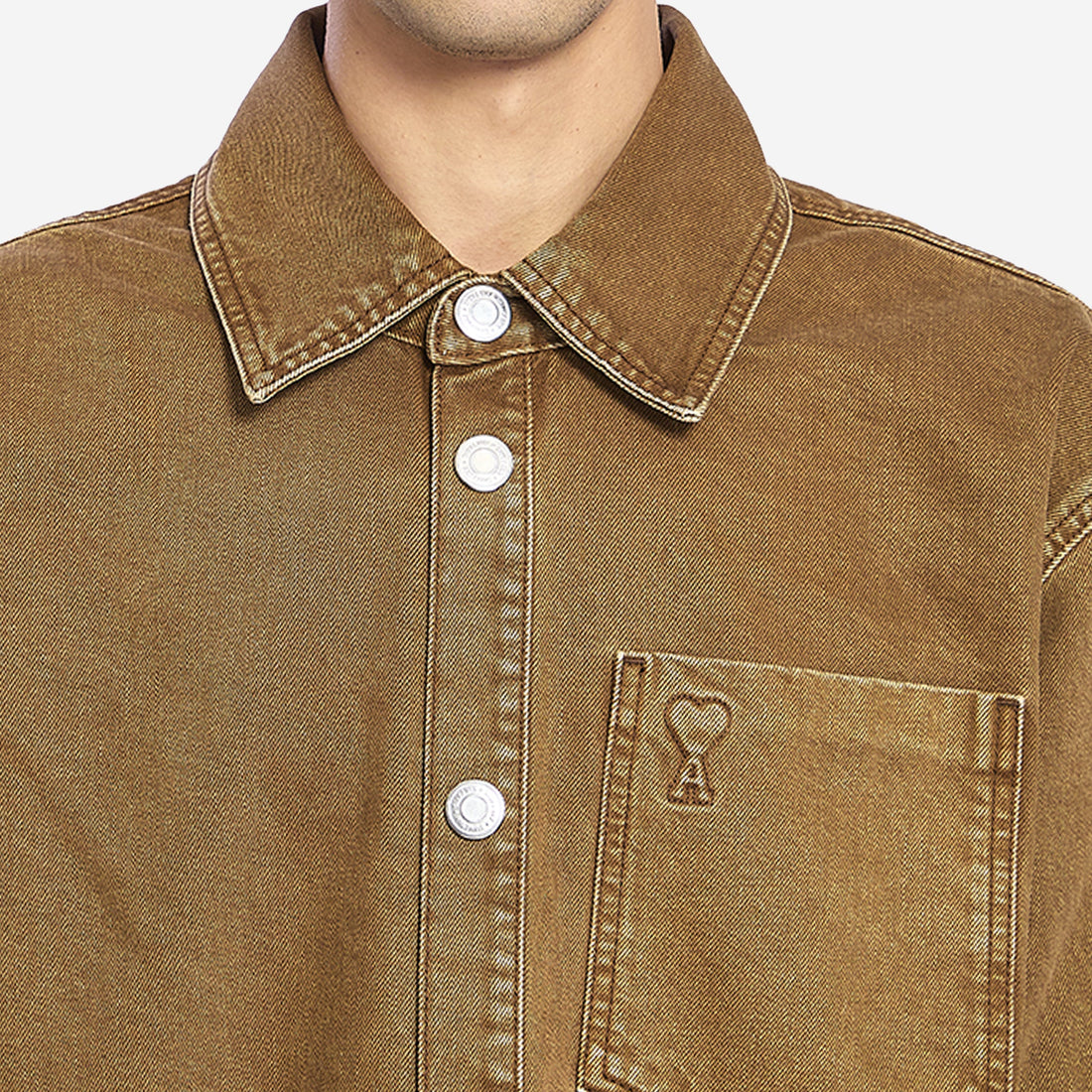 Brown cotton overshirt