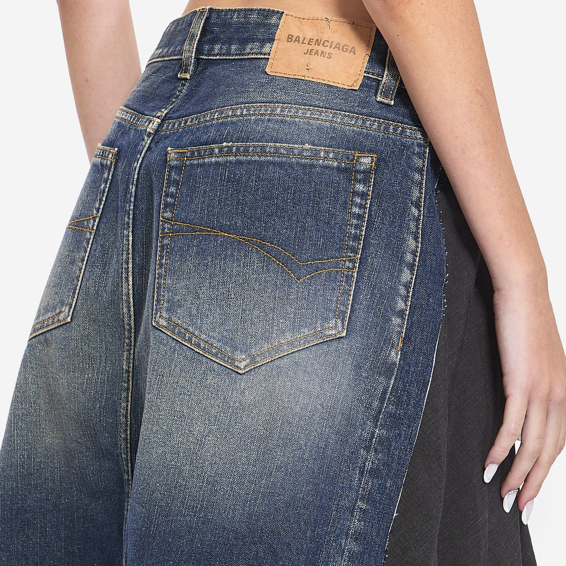 Pleated hybrid skirt
