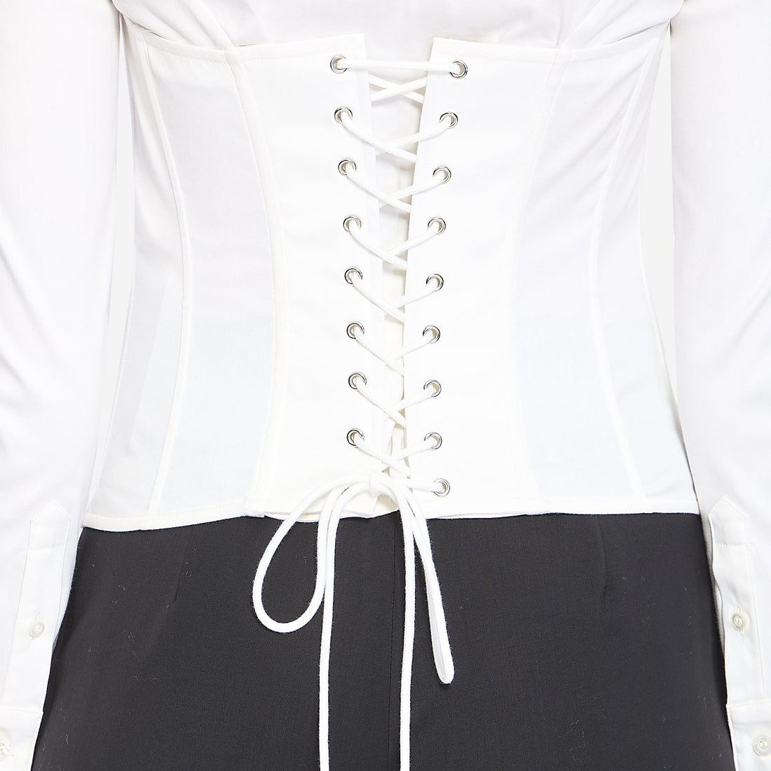 Corsedet shirt in stretch poplin