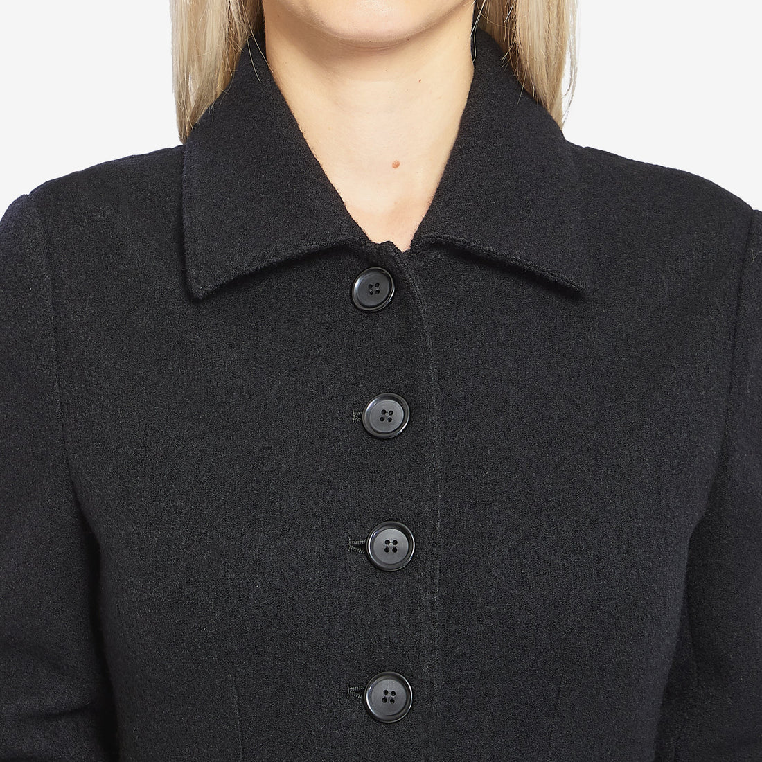 Single-breasted wool cloth jacket