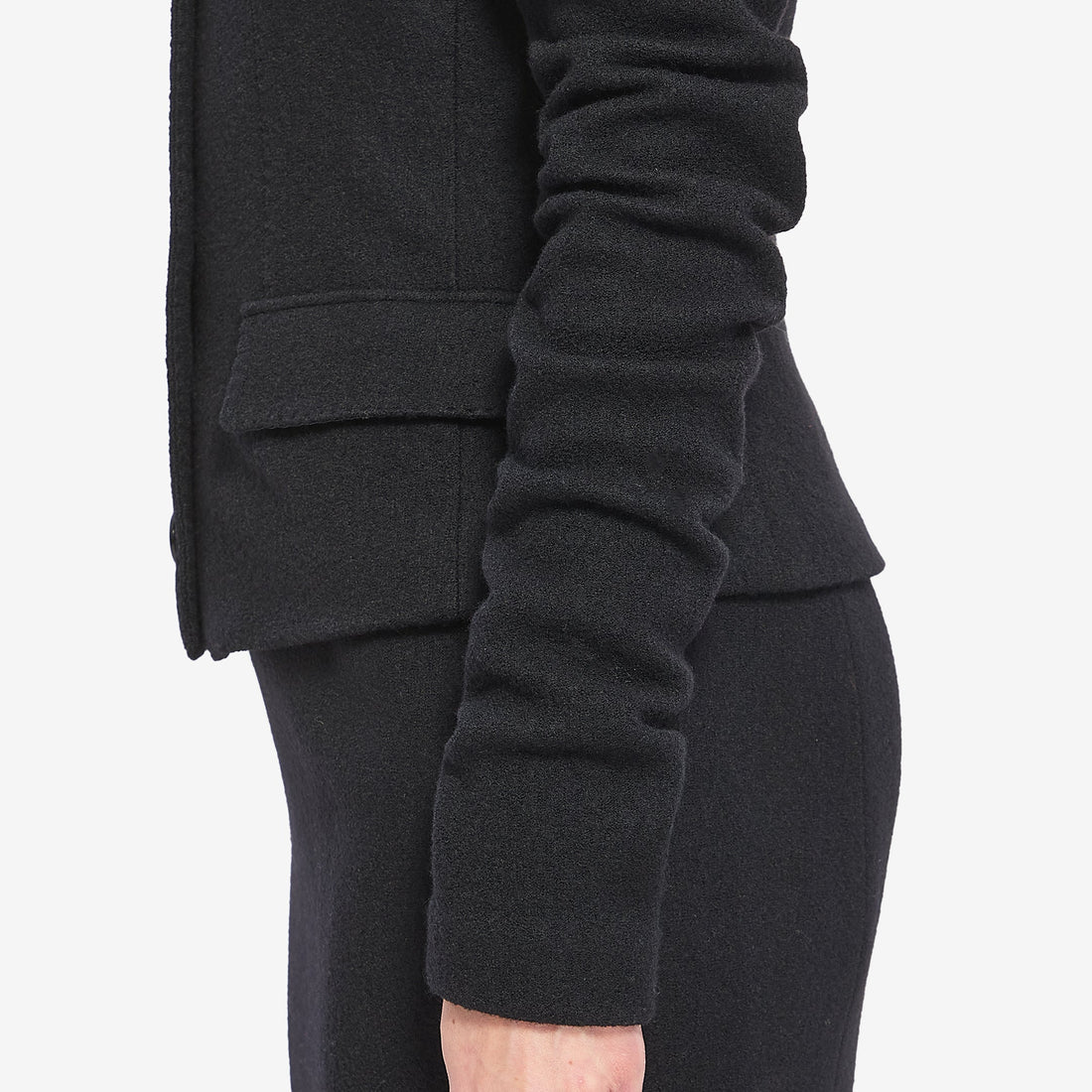Single-breasted wool cloth jacket
