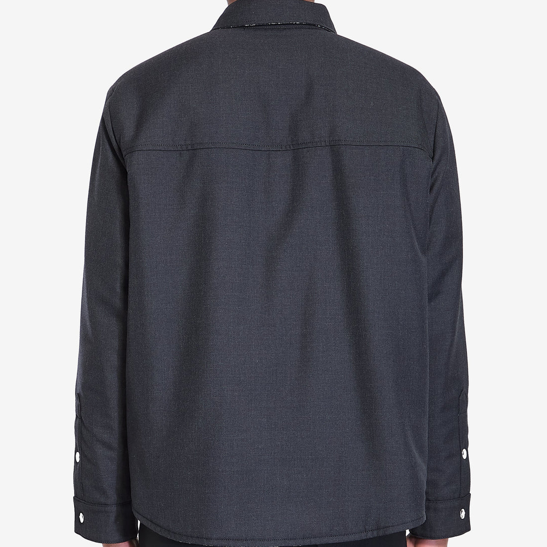 Reversible wool and GG denim shirt