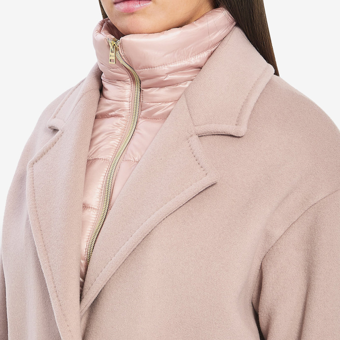 Ultralight wool and nylon coat