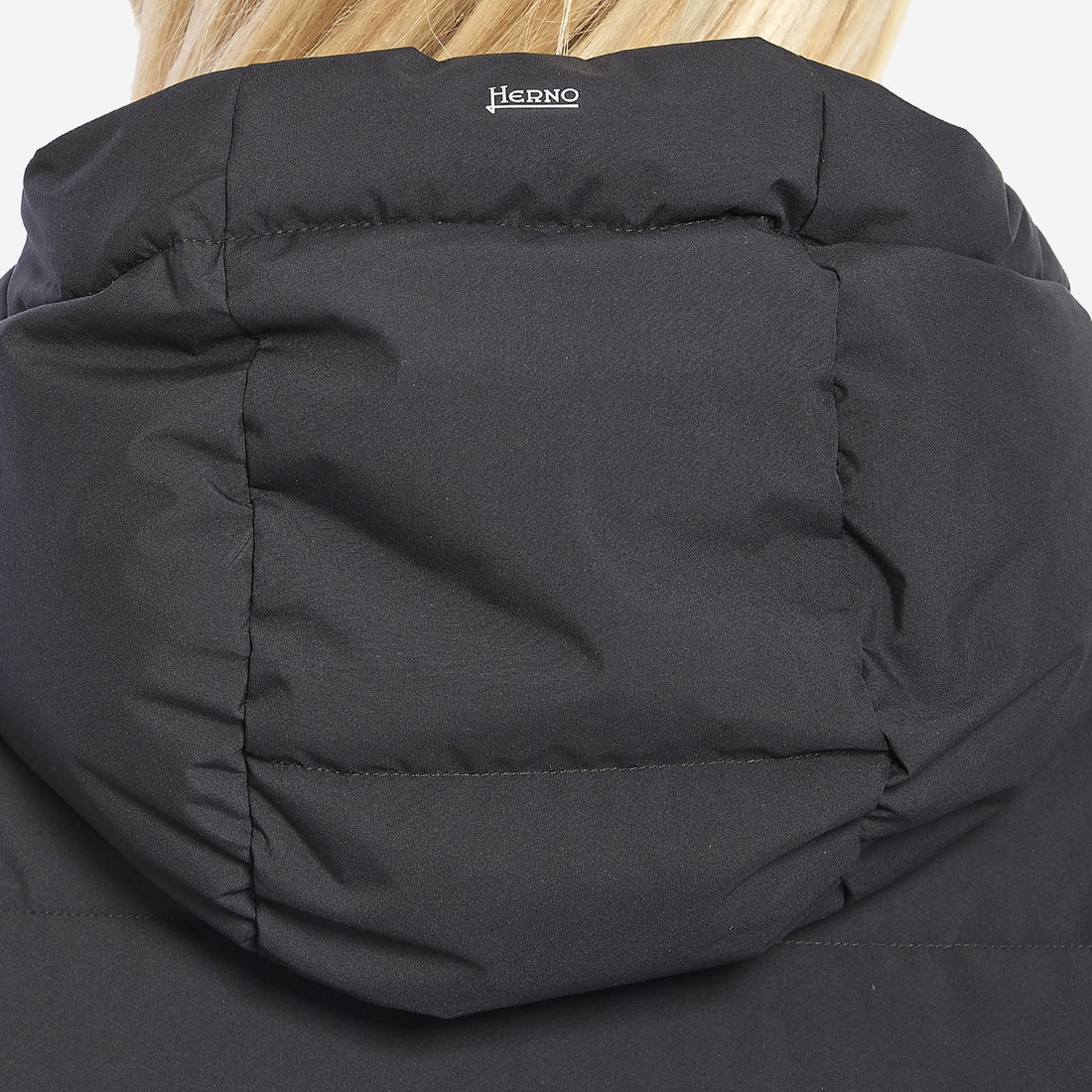 Double-layer down jacket with hood