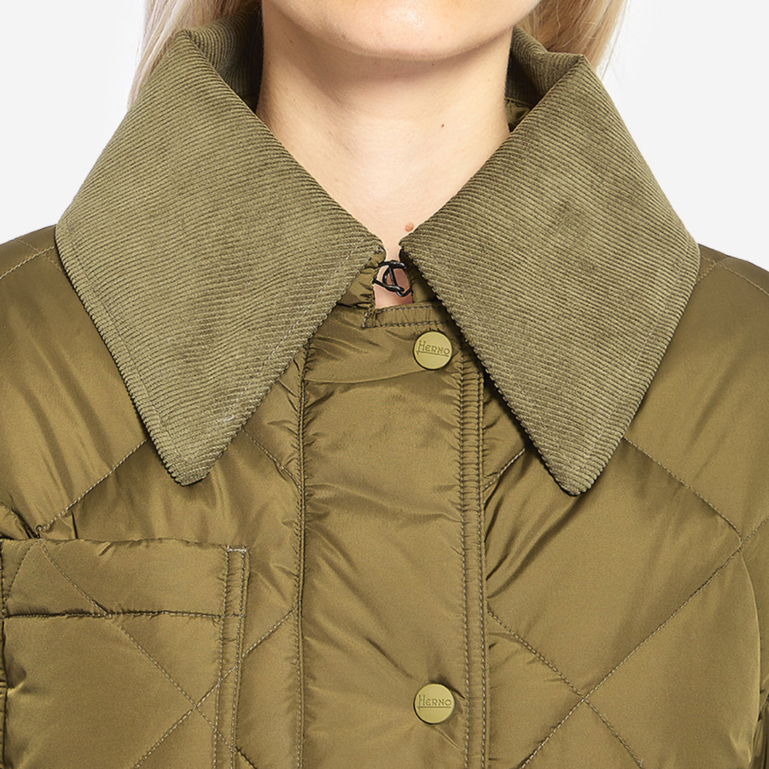 Quilted down jacket