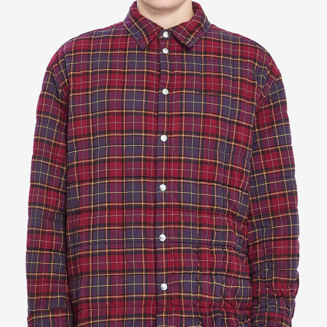 Burgundy check overshirt