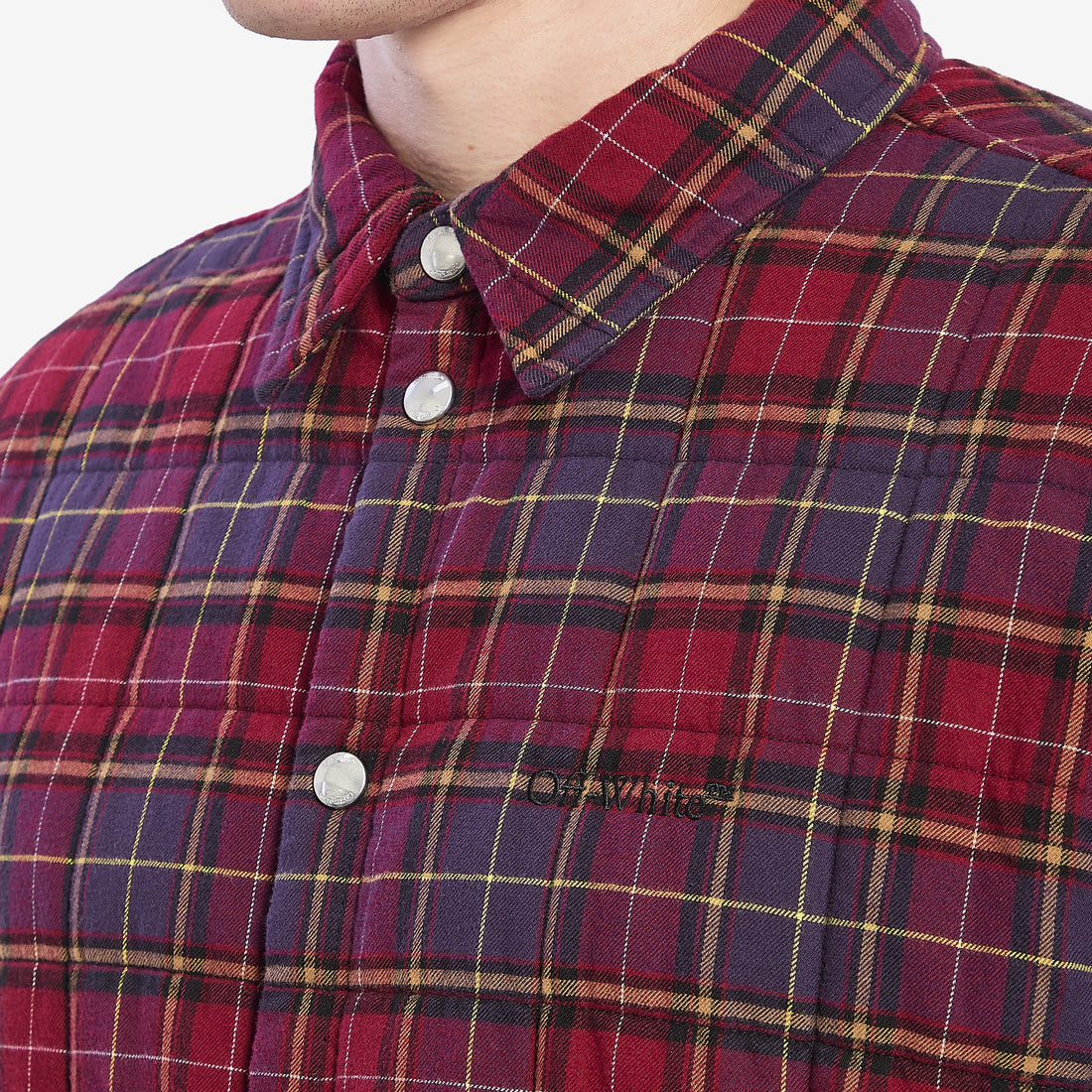 Burgundy check overshirt