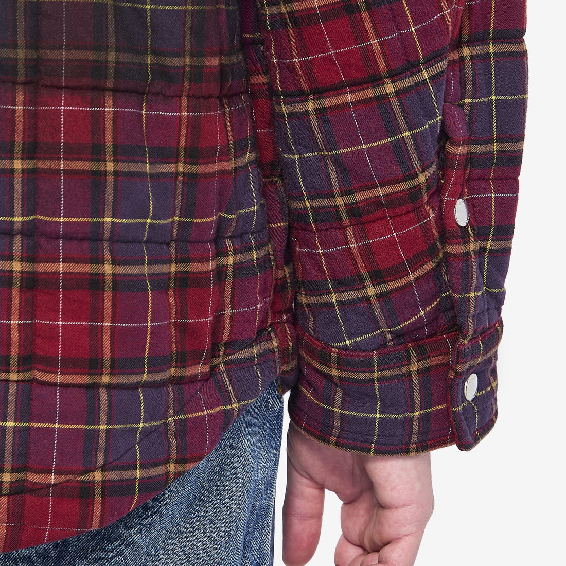 Burgundy check overshirt