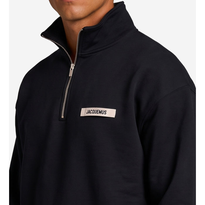 Gros Grain zip-neck sweatshirt