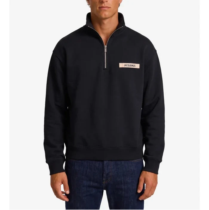 Gros Grain zip-neck sweatshirt