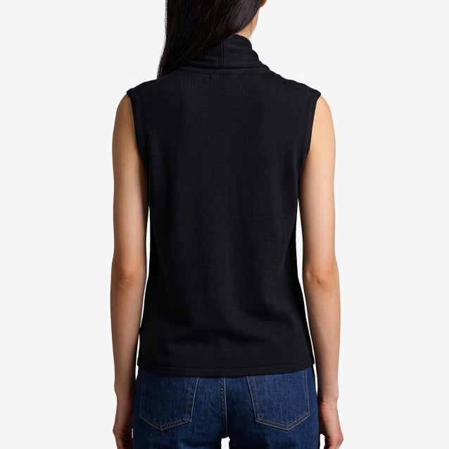 Asymmetrical cardigan in merino wool blend