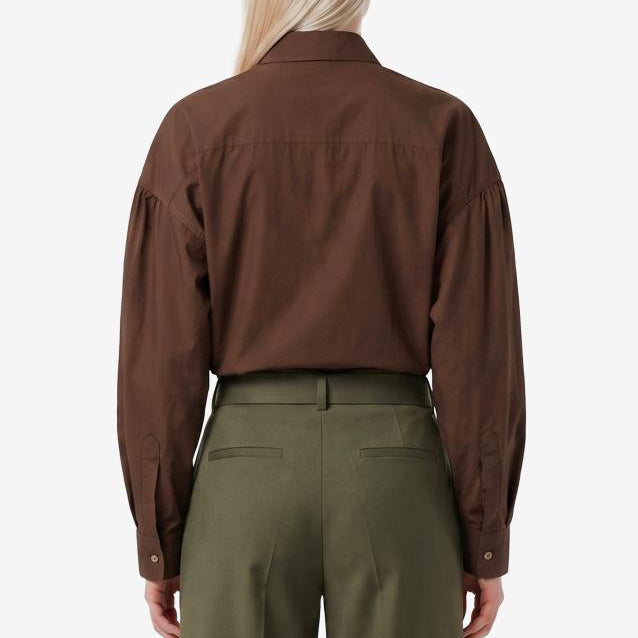 Straight collar Twisted shirt